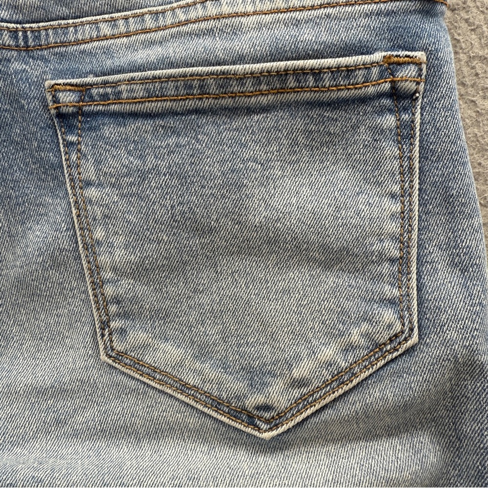 Driftwood Indie Jeans Women’s Size W27 Flared Crop Patchwork Raw Hem Boho Hippie - Picture 13 of 16